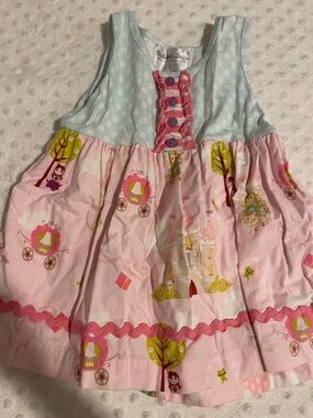 Toddler Girls Pink & Light Blue Princess Top by Madison Grace